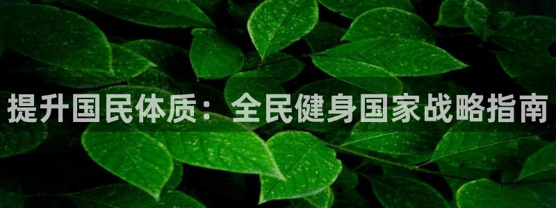 尊龙凯时取款不成功：提升国民体质：全民健身国家战略指南