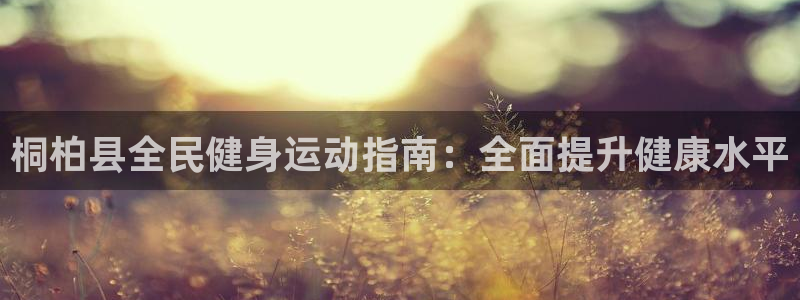 尊龙人生就是博旗舰厅：桐柏县全民健身运动指南：全面提升健